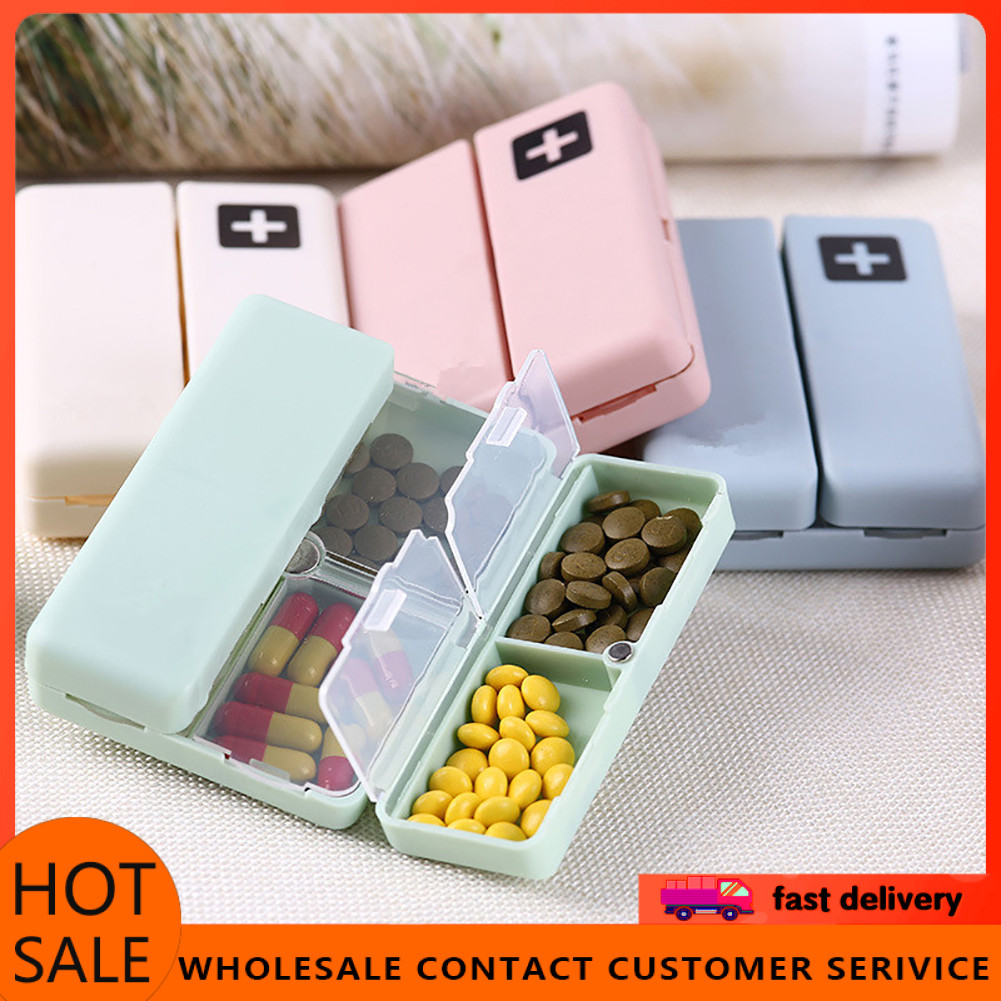 Travel 7 Days Weekly Pill Box Foldable Medicine Holder Tablet Storage ...