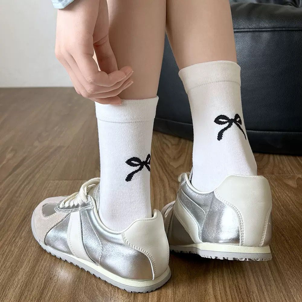 POPmaker Kaos Kaki Panjang Spandex Pita Lucu Nyaman - Gambar 2