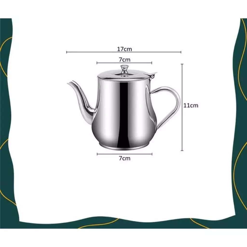 TEAPOT STAINLESS STEEL 400 ML - Gambar 3