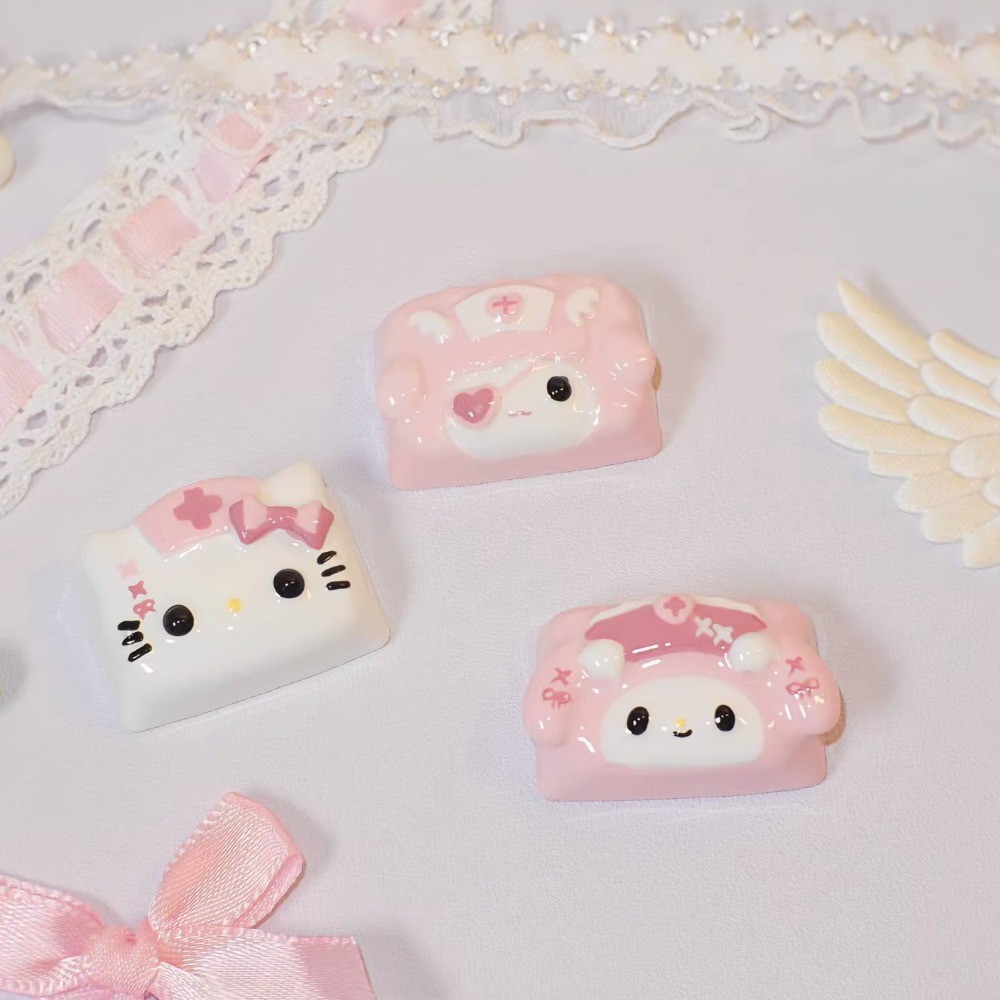 Sanrio Hello Kitty Melody Keycap Personalized Cute Cartoon Mechanical ...