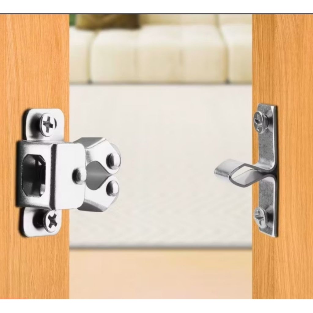 1PCS Grendel Jepitan Udang Pintu Lemari Pengait Gerendel Door Roller Jepit Pengunci Cabinet A195 - Gambar 3