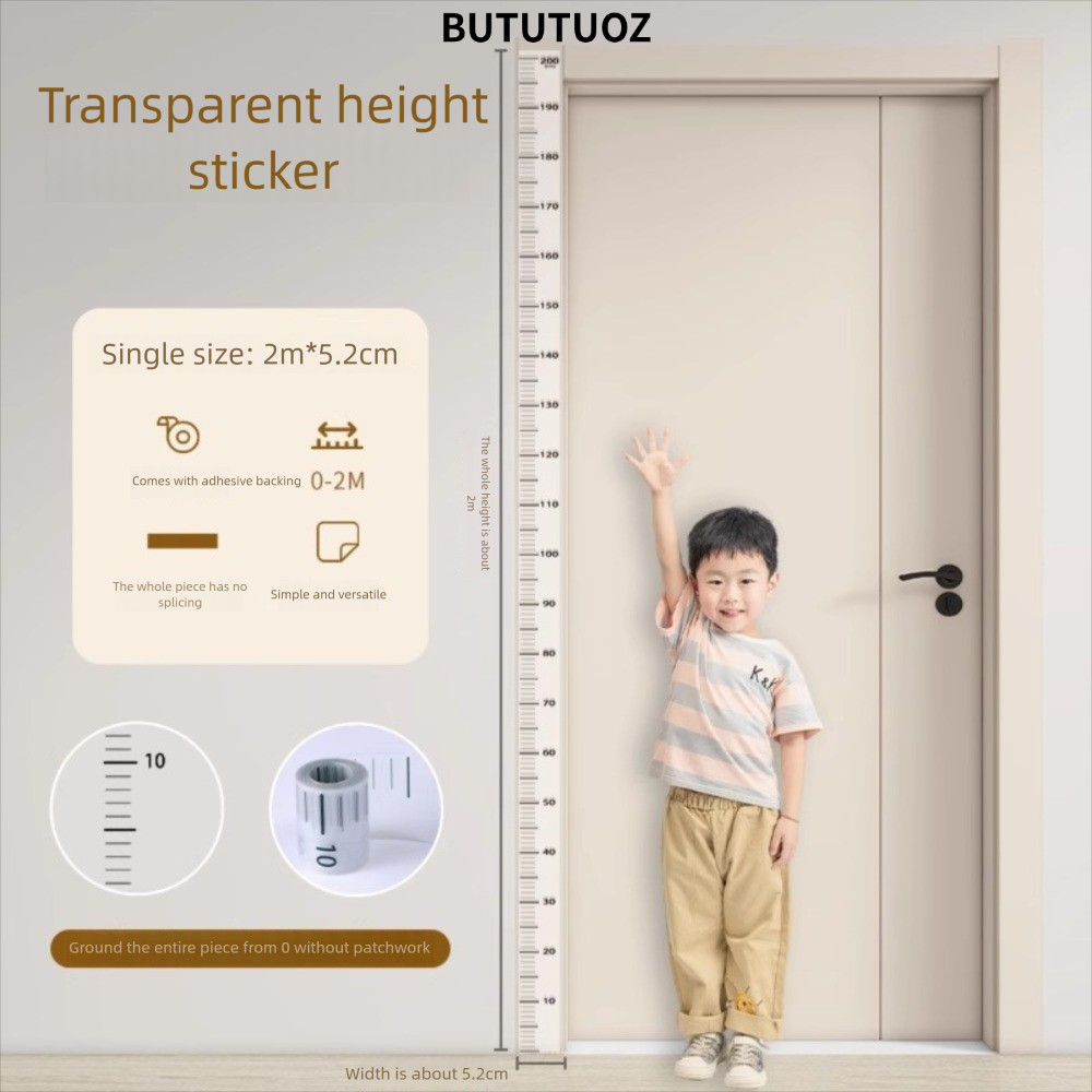 BUTUTUOZ Child Growth Chart, 2M Height Removable Height Measurement ...