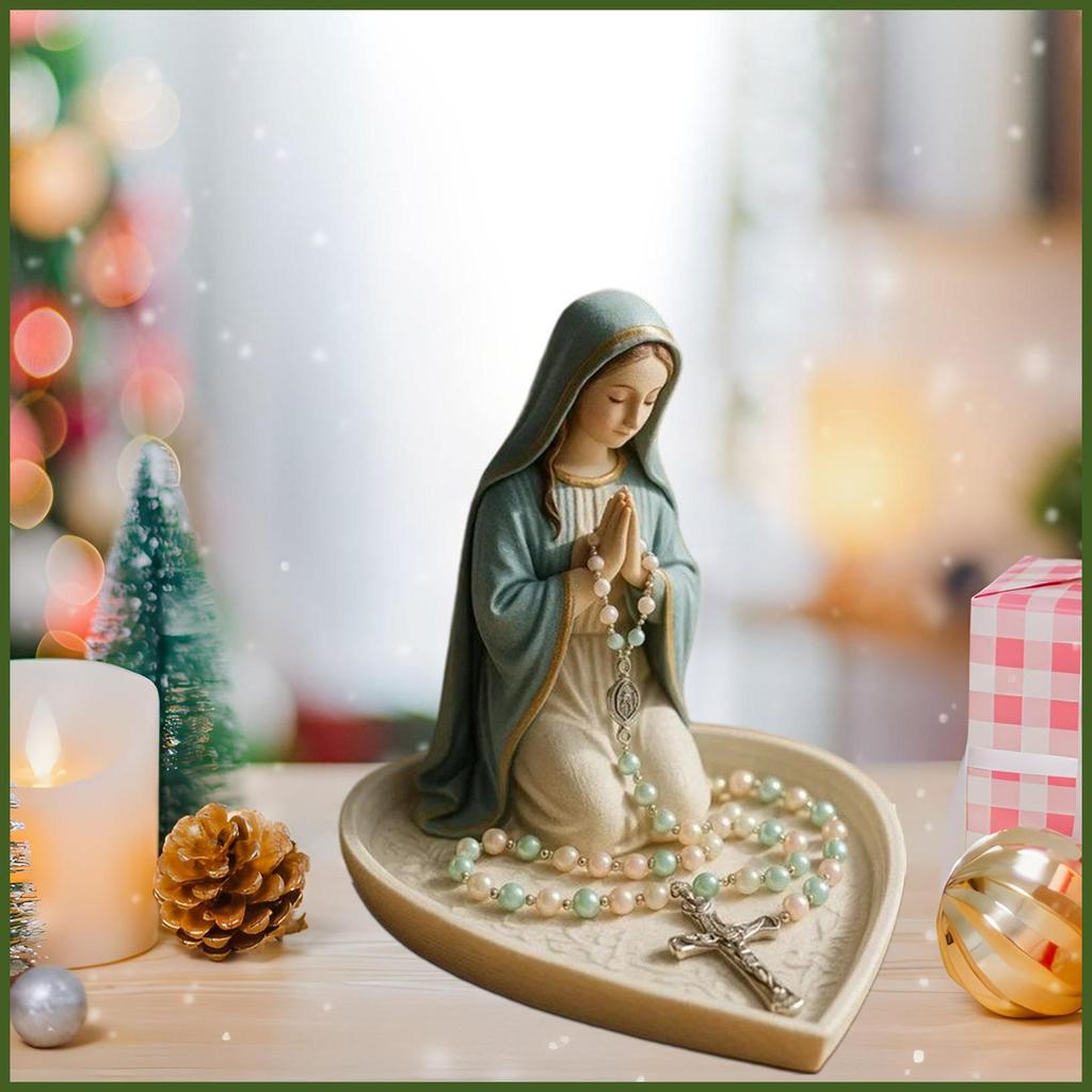 Mary Praying Rosary Holder Display Rack for Necklace Religious Catholic ...