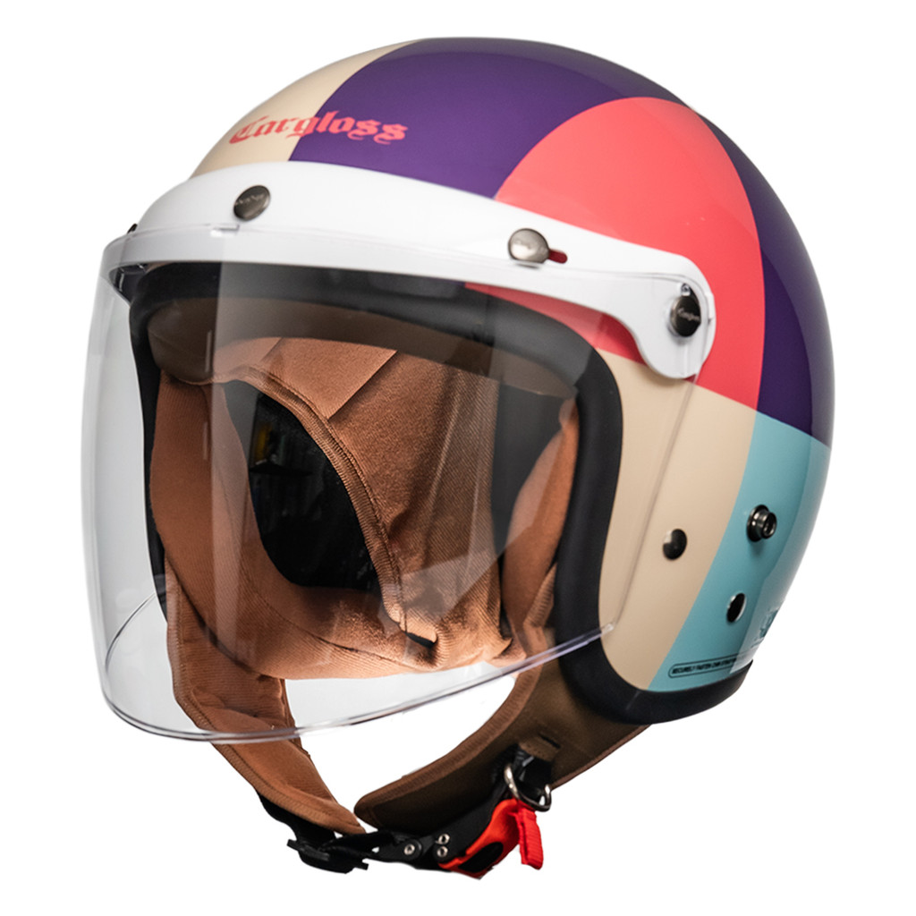 Cargloss CFH Hijab Retro Helm Half Face - Geometric Lucid Dream