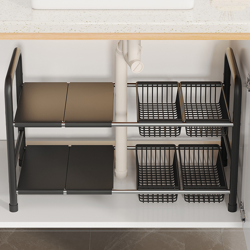 [48H Shipping] Hot-Selling Kitchen Retractable Sink Storage Rack ...