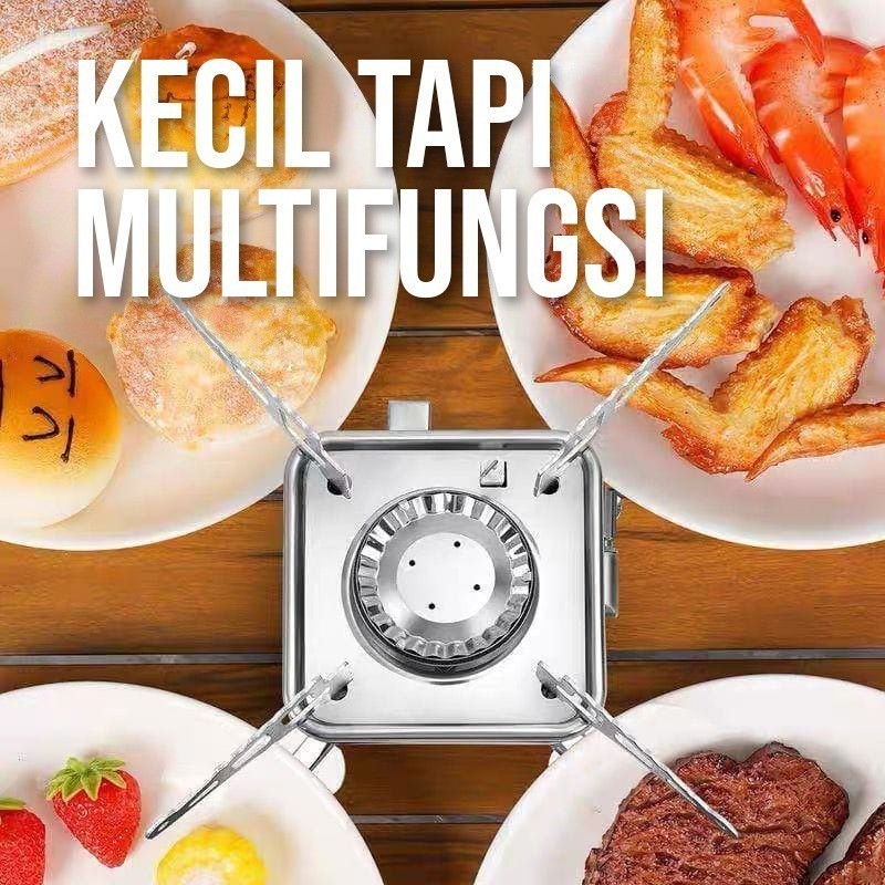 Kompor Camping Lipat Kovar Mini 003-5 Portable Outdoor Stove Selang Api Biru 2800W Anti Lengket Hemat Tabung Untuk Camping Hiking & Piknik - Gambar 2
