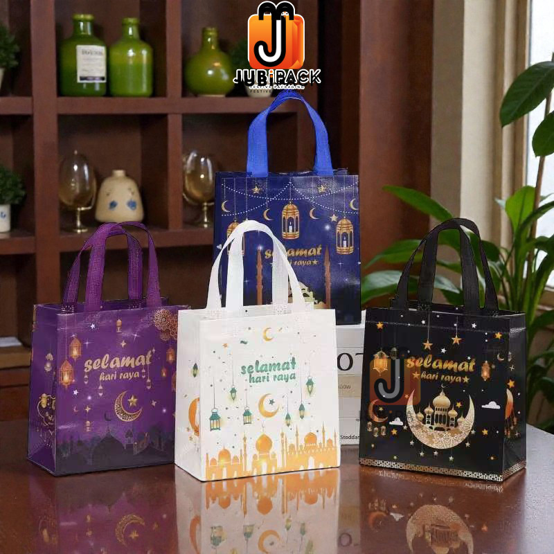 Hari Raya Woven Bag Recycle Beg Doorgift Goodies Handle Bag Eid Mubarak ...