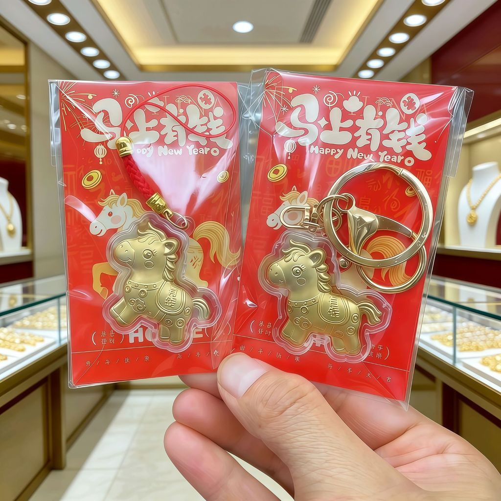 Immediately Rich Pony Pendant 2026 Year of the Horse Gold Immediately ...