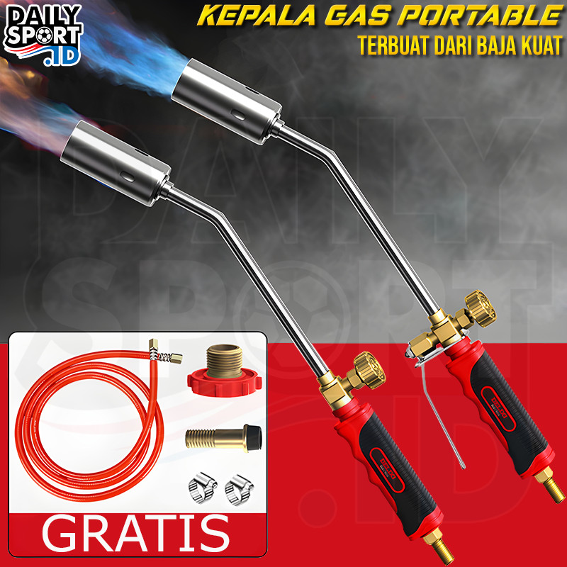Kepala LPG Pemantik Portable Sakelar Ganda Stainless Steel 1.2 M