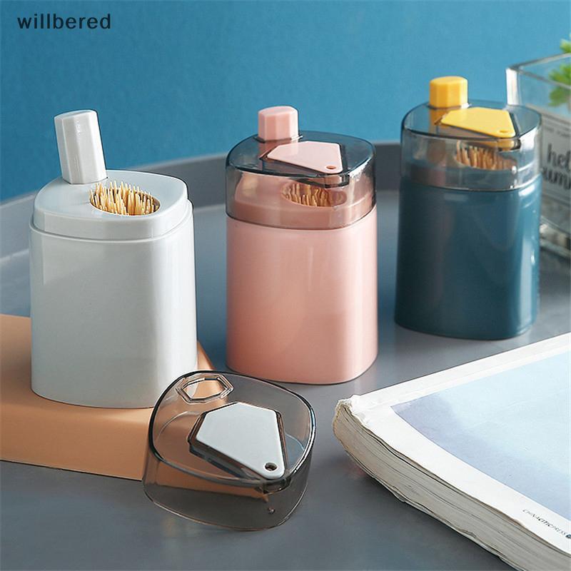 willbered Toothpi Container Portable Automatic Pops Up Press Automatic ...