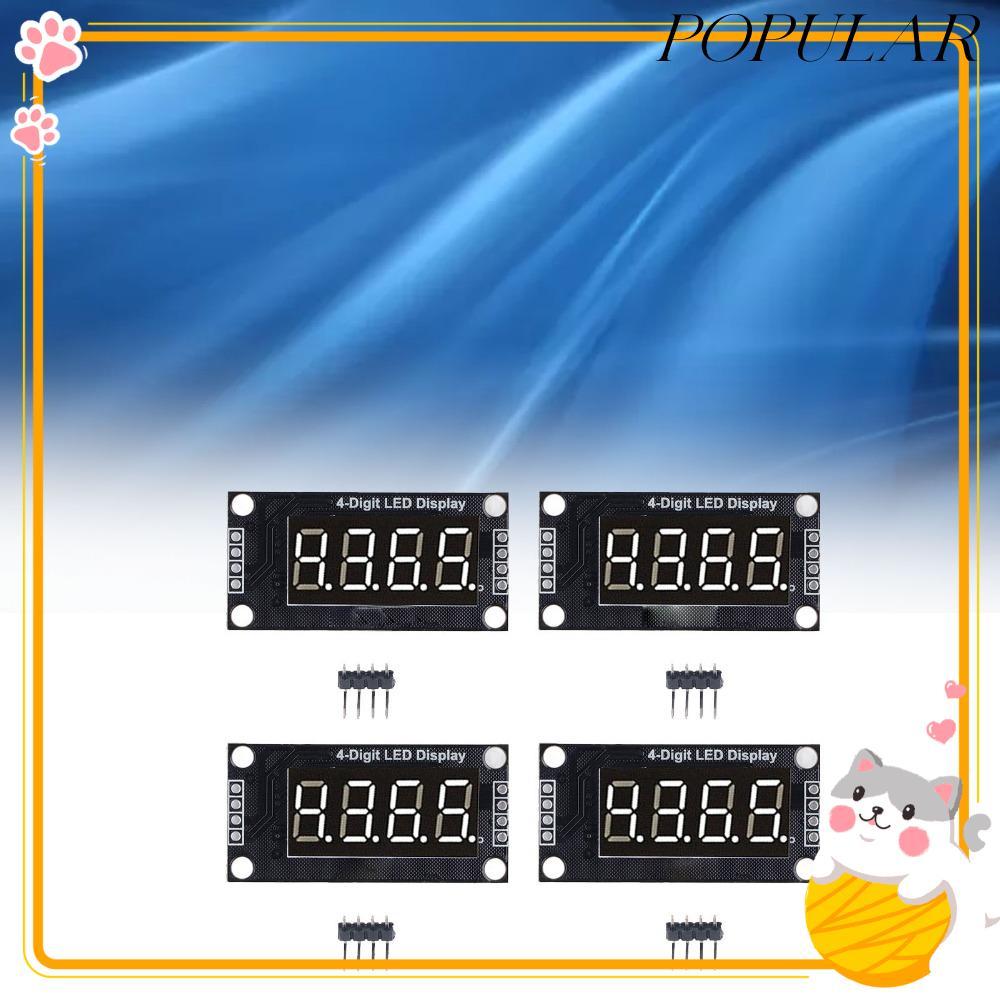 4 Stuks 0,36 Inch 4-cijferige LED-displaymodule – TM1637, 7 Segmenten, Groen, Voor Arduino En Elektronica 3 miniatura