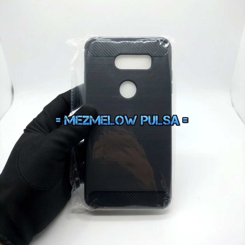 Caseng Fiber Carbon Softcase Silicone Case Casing LG V30 / LG V30 PLUS