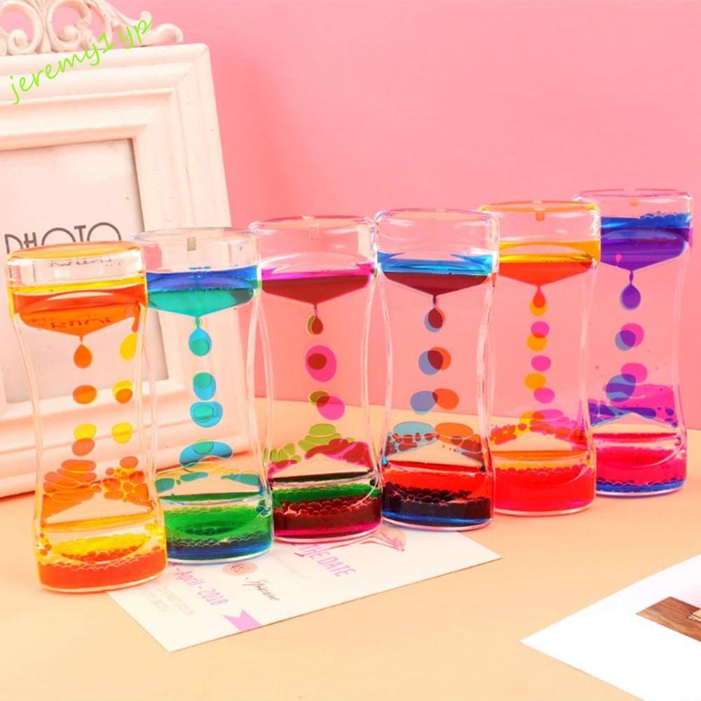 JEREMY Hourglass Timer, Double Colors Oil Creative Floating Motion ...
