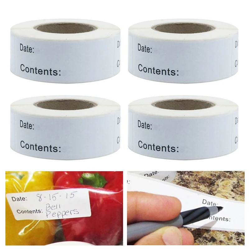 1/3/5Rolls Home Kitchen Food Marking Date Roll Sticker Labels 1