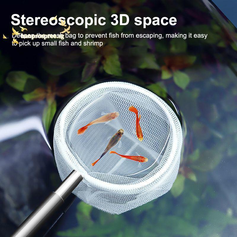 [Han-t] Flexible Aquarium Fish Tank Catch Net Fishnet Retractable Fish ...