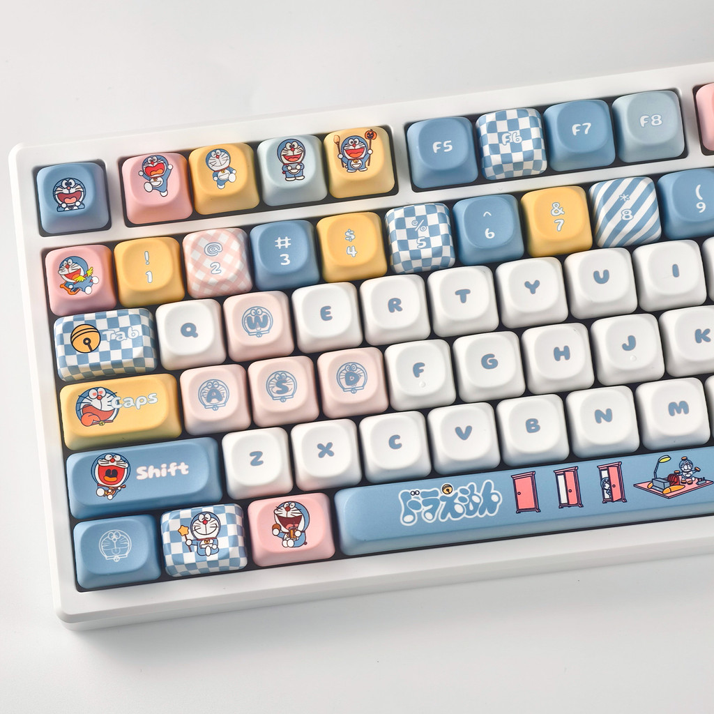 MAIMOOO Doraemon Keycap MOA Profile 120 Keys PBT Dye Sublimation Aula ...