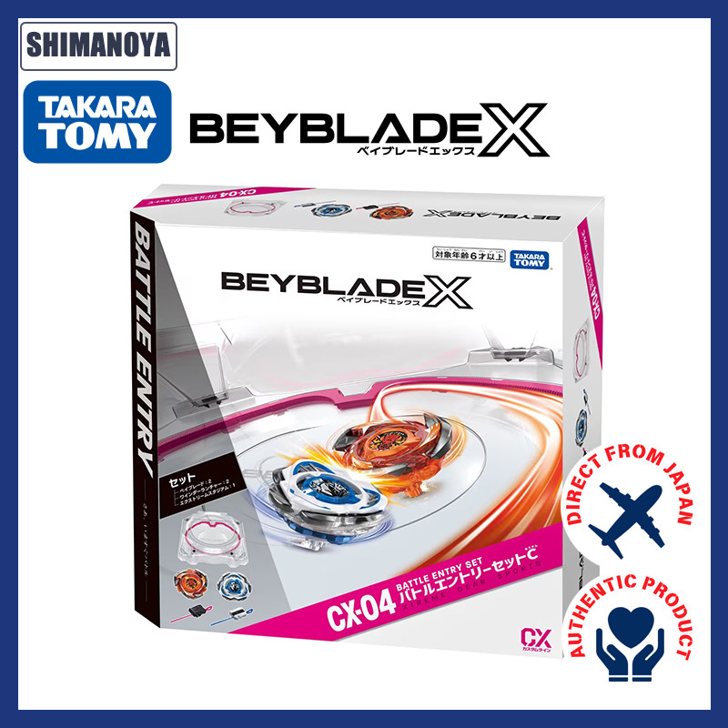 BEYBLADE X CX-04 Battle Entry Set C (Complete Starter Set with 2