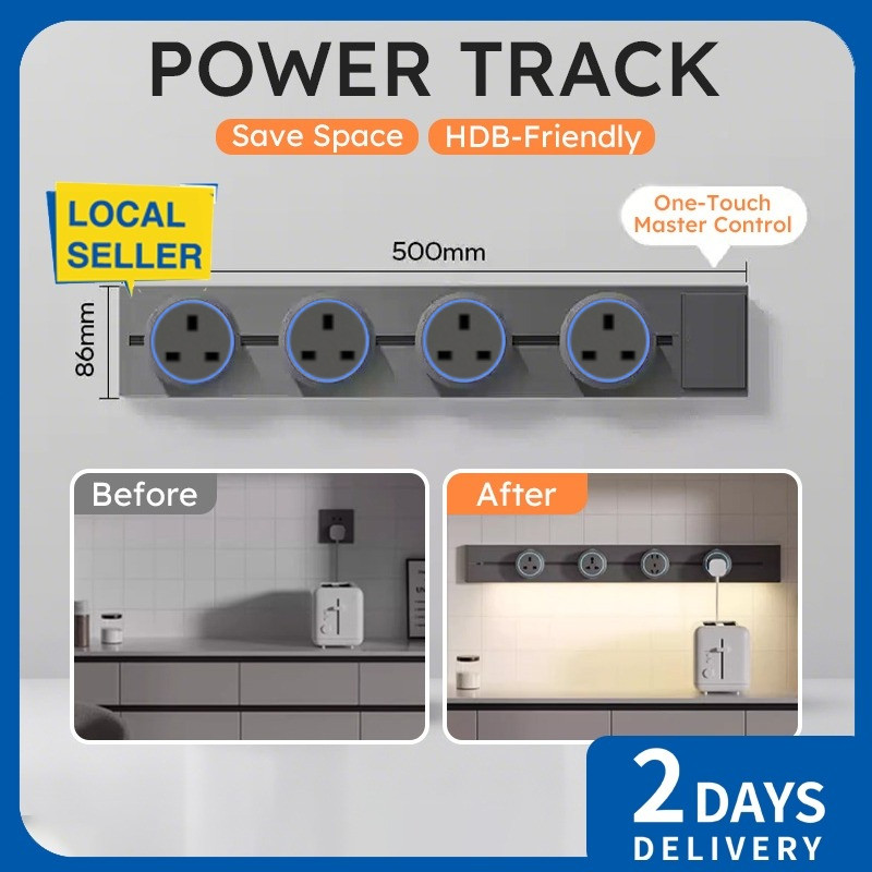 [SG] 2026 Quality Power Track Socket with USB Ports Wall Power Track ...