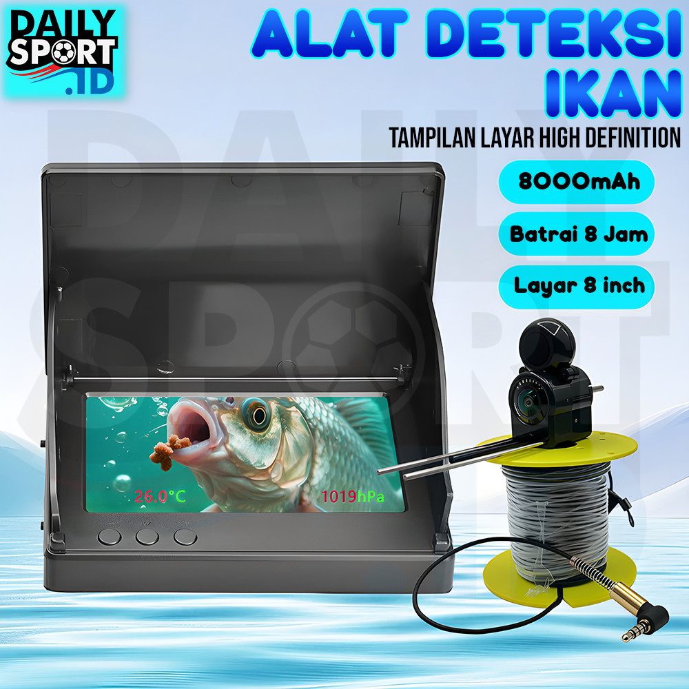 Alat Kamera Bawah Air Pendeteksi Ikan Waterproof Dengan Visual Ultra HD Night Vision Kabel 20 Meter Untuk Memancing Lebih Akurat