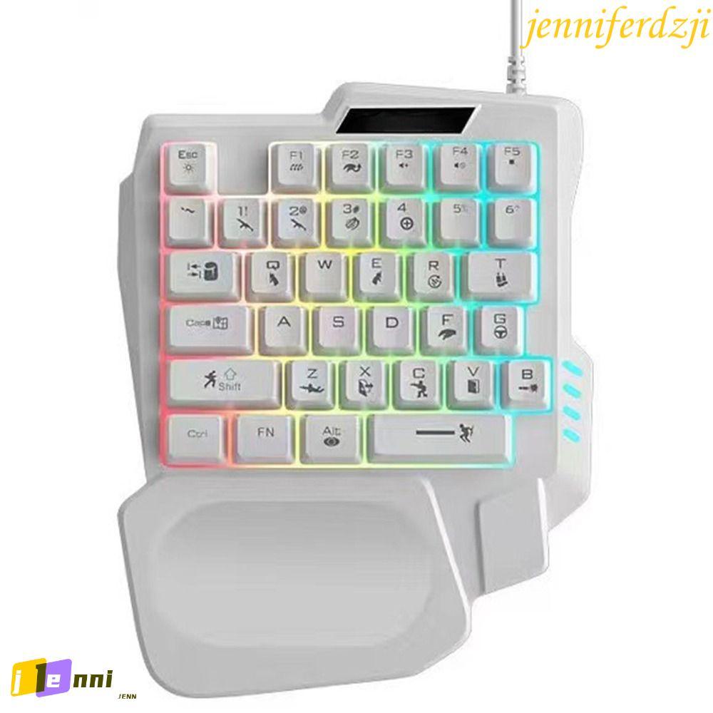 JENNIFERDZJI Single Hand Keyboard, USB Luminous One Handedly Keyboard ...