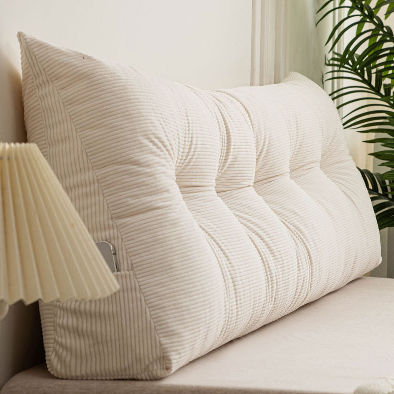 Triangular headboard cushion, large backrest, bed pillow, waist support ...