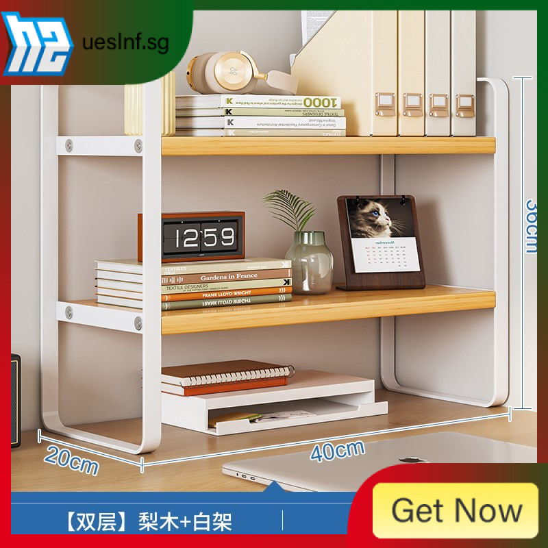 [48H Shipping] Grid Bookshelf Desk Storage Rack Desktop Multi-layer ...