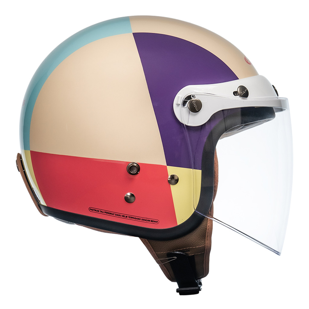 Cargloss CFH Hijab Retro Helm Half Face - Geometric Lucid Dream - Gambar 3