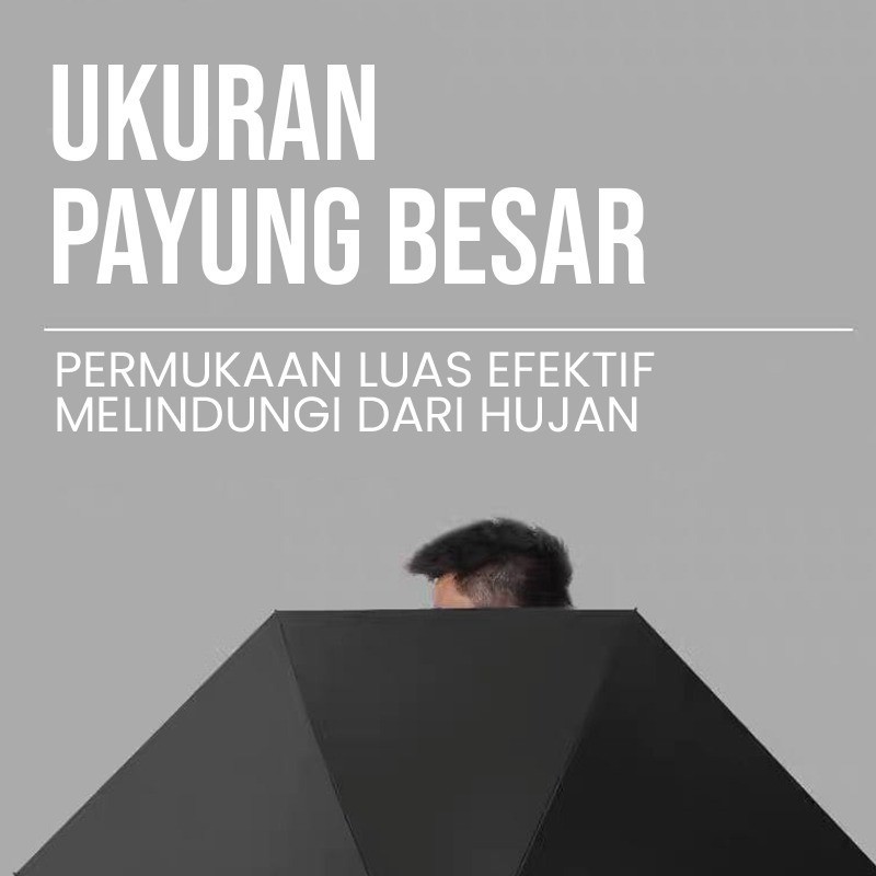 Payung Hujan Jumbo Golf Otomatis Diameter 123 cm Tahan Angin Muat 3 Orang - Gambar 4