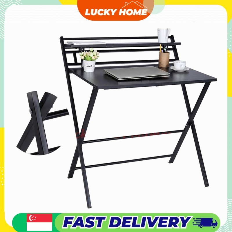 【No Assembly Required】Foldable Table Computer Desk Study Computer ...