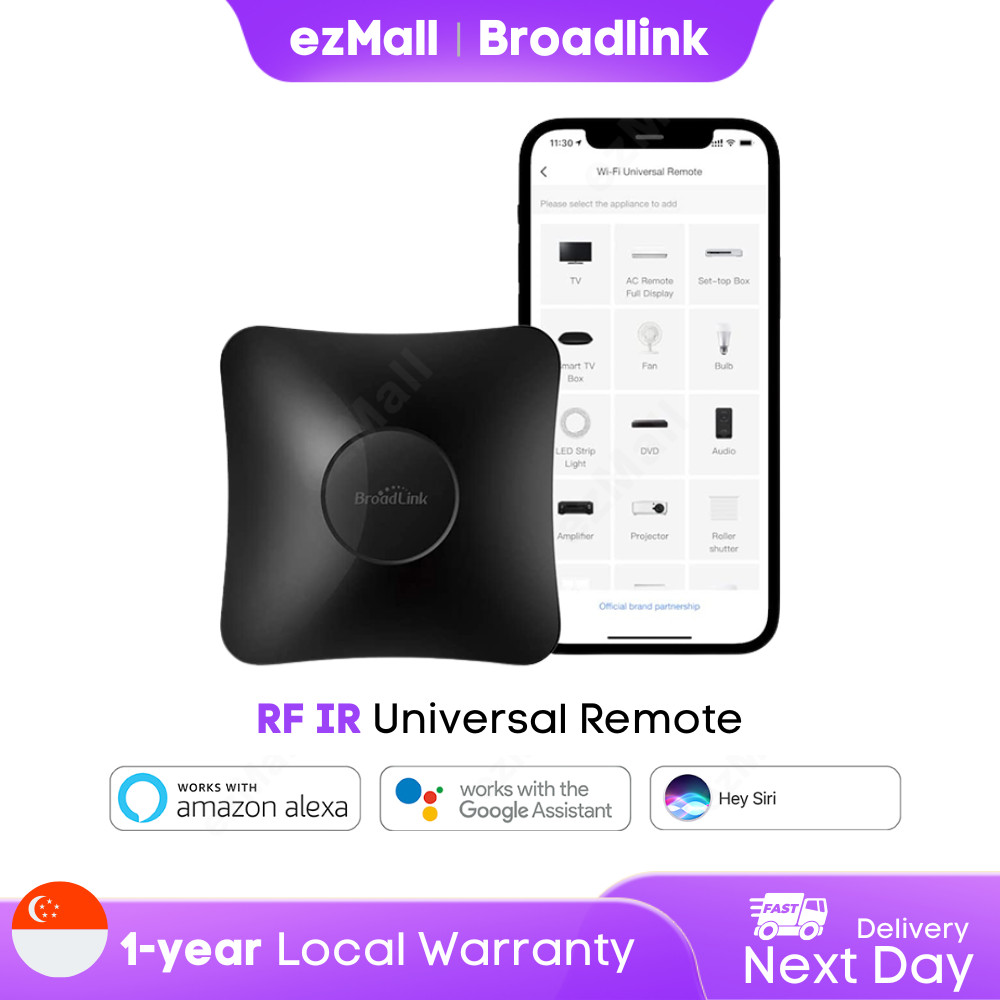 Broadlink WiFi RF IR Universal Remote Control RM4 PRO, Smart Home TV ...