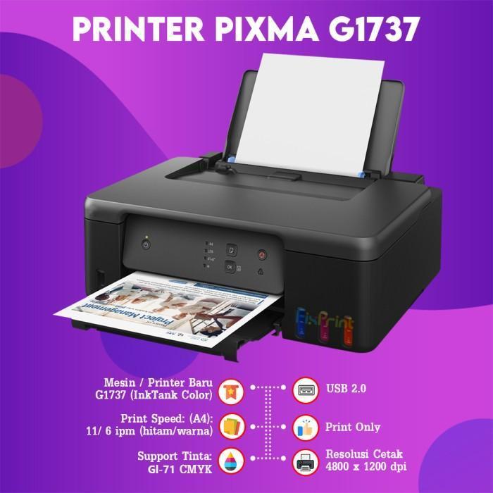Printer Canon PIXMA G1010 G1730 G1737 Print Only New With Original Ink Bergaransi New / E470 All In One WiFi - Gambar 2