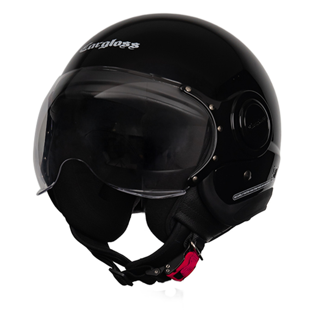 Cargloss M One Retro Helm Half Face - Deep Black - Gambar 2