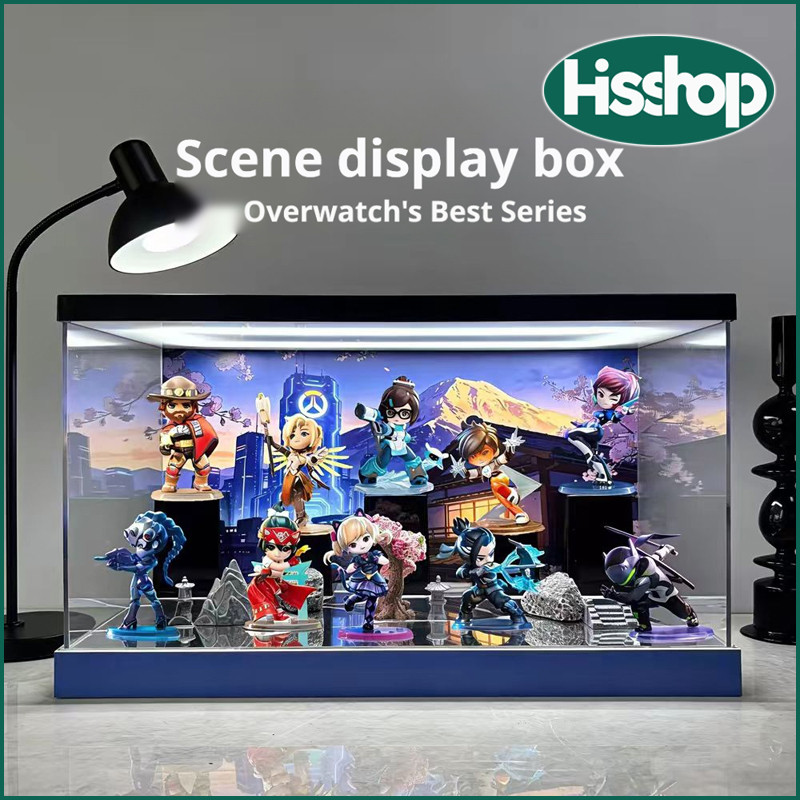 art toys model cabinet,model box has a light,popmart scene disply case ...