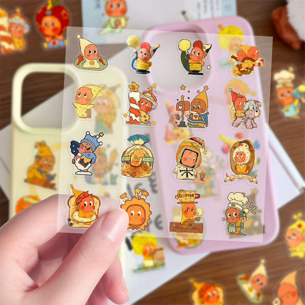 JUA360Zhang Twinkle Star People Transparent Stickers Cute Cartoon ...