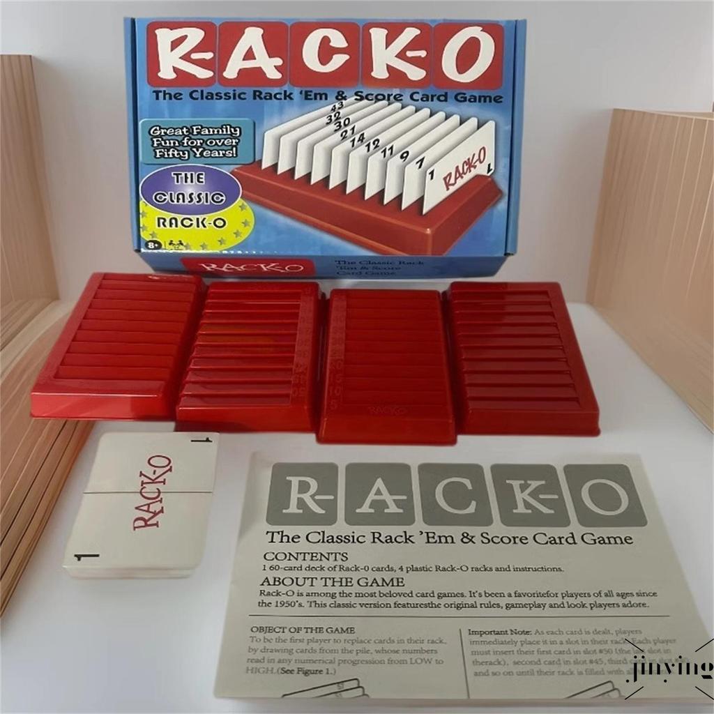Classic Number Sorting Card Game RACKO 60 Cards 4 Racks Family Party ...