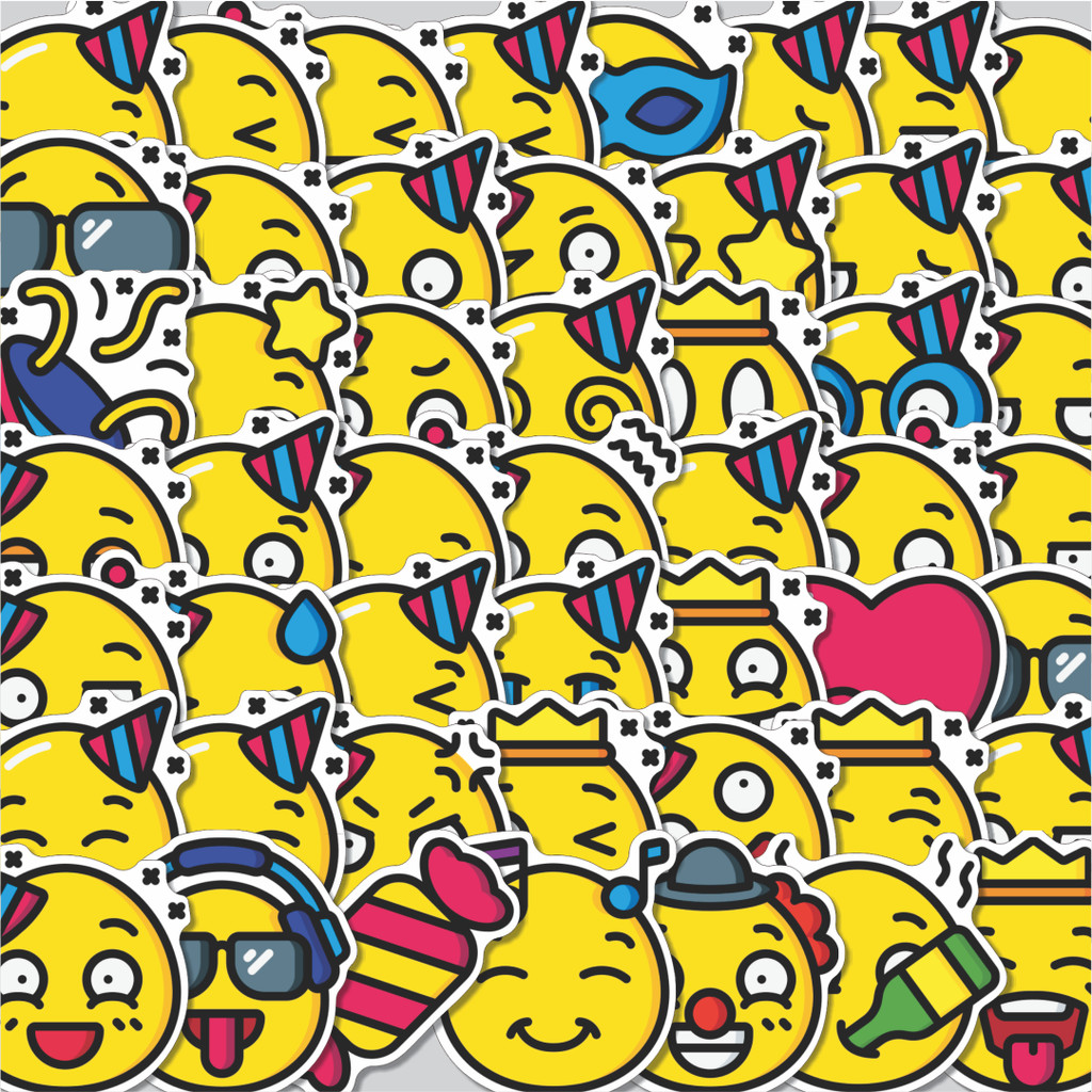 Cutting Pack Stickers Party Stickers Emojis Linea Color Cutting Pack ...