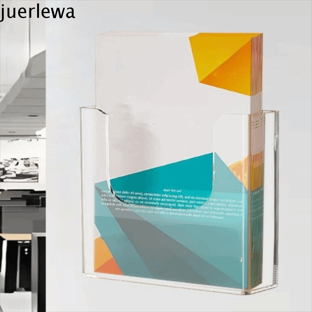 JUERLEWA Wall-Mounted File Organizer, Single Layer Plastic Shelf ...