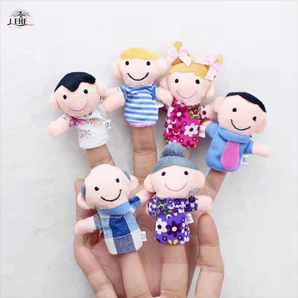 JEREMY1 6Pcs Early Education Toys, Cloth Velvet Soft Plush Finger ...