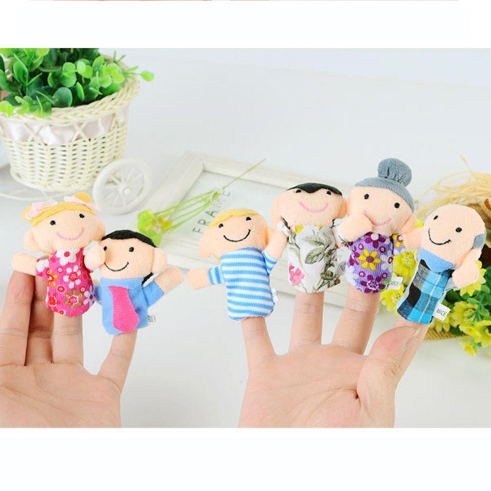 JEREMY1 6Pcs Early Education Toys, Cloth Velvet Soft Plush Finger ...