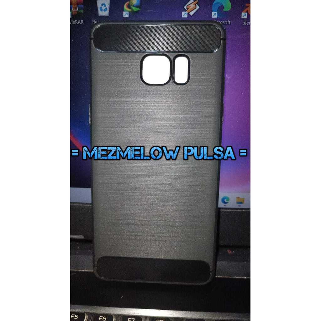 Casing Fiber Carbon Silicone Caseng Case SAMSUNG NOTE FE (FAN EDITION) - Gambar 3