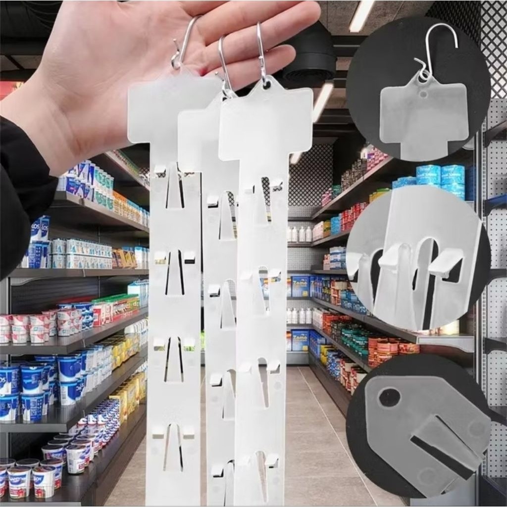1PCS Clip Strip Display Gantung Plastik Transparant Klip Gantungan Produk Makanan Minuman Snack A103 - Gambar 3
