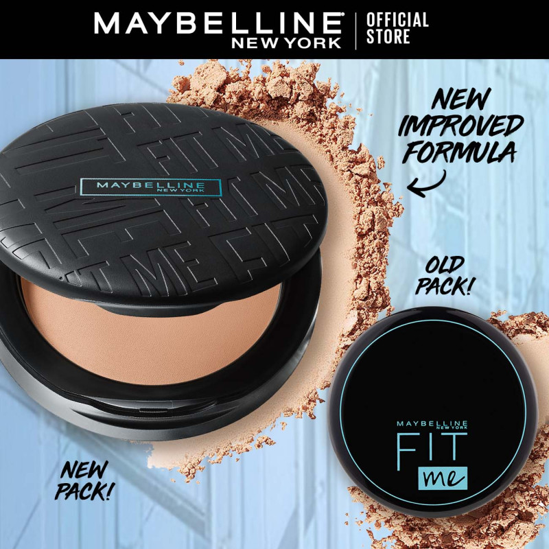 Maybelline Fit Me Matte + Poreless 16 Jam Oil Control Compact Powder Make Up Bedak Padat tahan 16 Jam Superstay Matte Vinyl Hypercurl TWC - Gambar 3