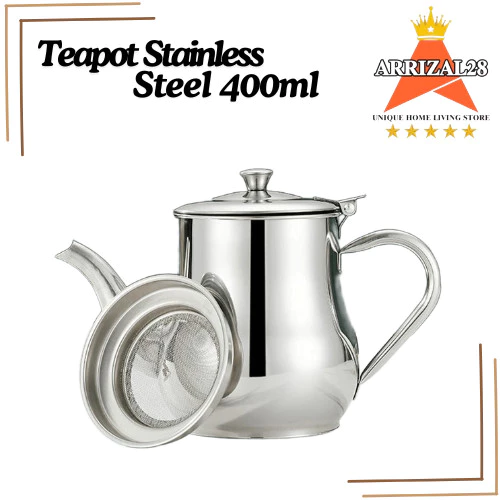 TEAPOT STAINLESS STEEL 400 ML