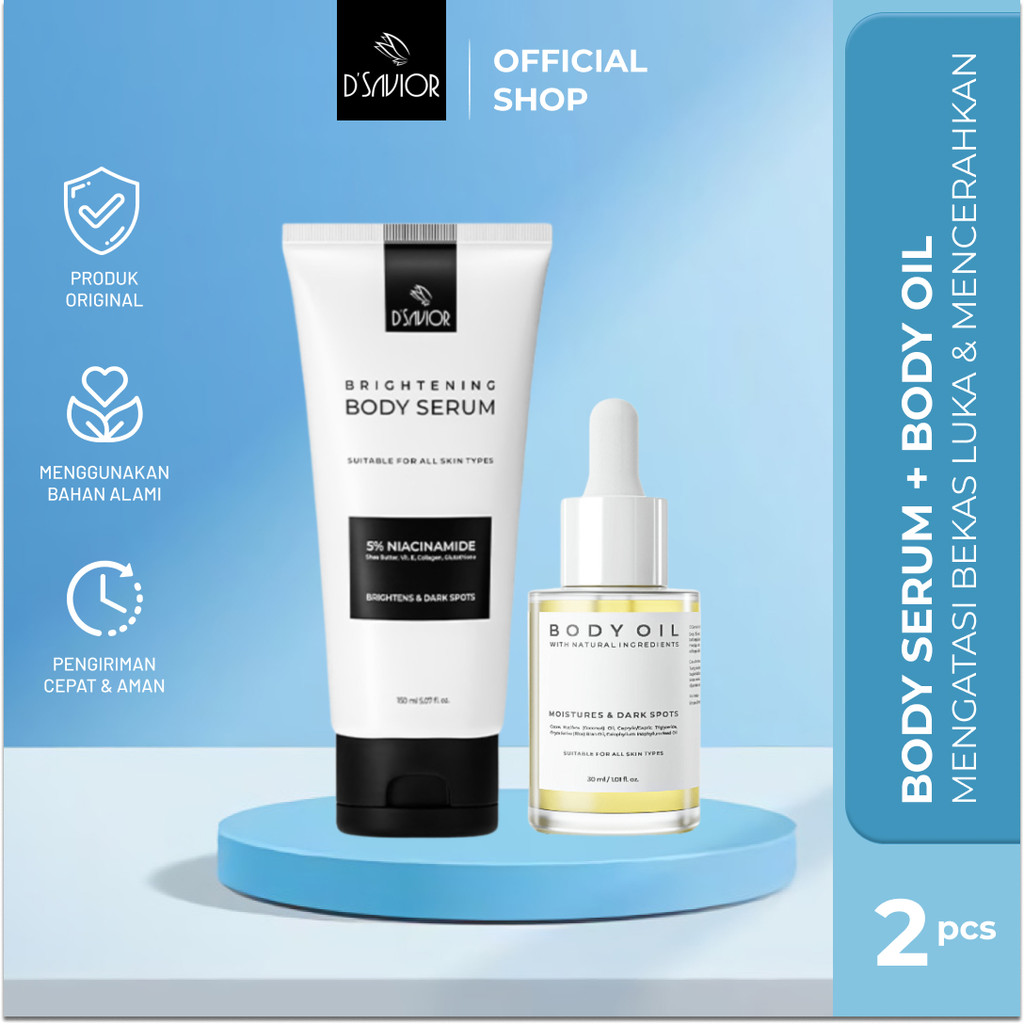 D'Savior Whitening Body Serum Body Oil Removes Old Scars | Shopee Singapore