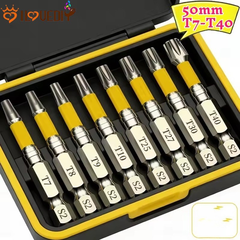 Torx Bit Set for Automotive & Electronics, Magnet 50mm Screwdriver Bits ...