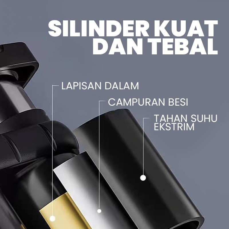 Pompa Angin Injak Portable 160 PSI Tanpa Listrik untuk Ban Sepeda Motor Mobil Foot Pump Darurat Ringkas dengan Pengukur Tekanan - Gambar 3