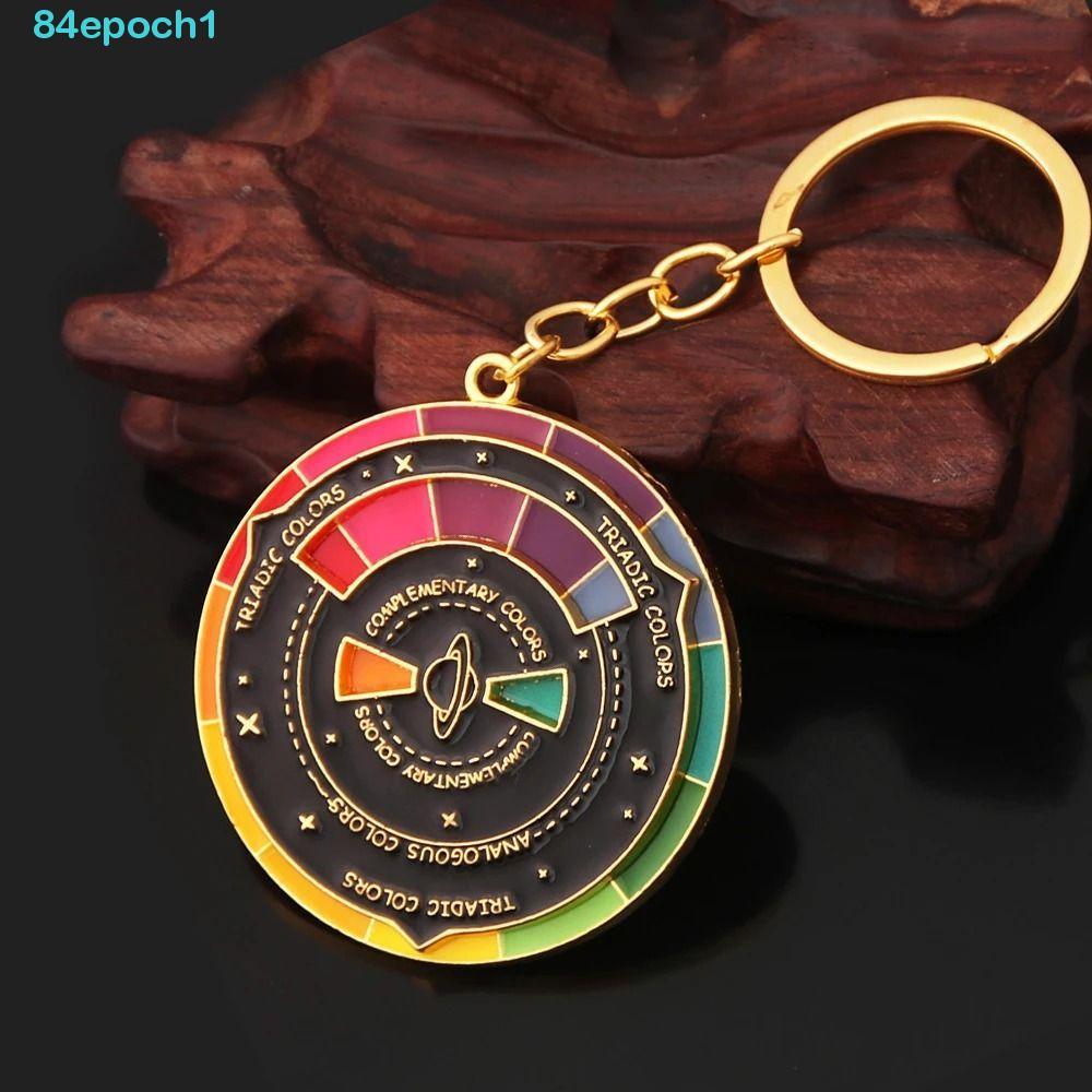 [READY STOCK] Spinning Color Compass Keychain, Color Wheel Palette ...