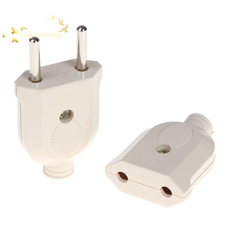 [Han-t] 2 Pin EU Plug Male Female electronic Connector Socket Wiring ...