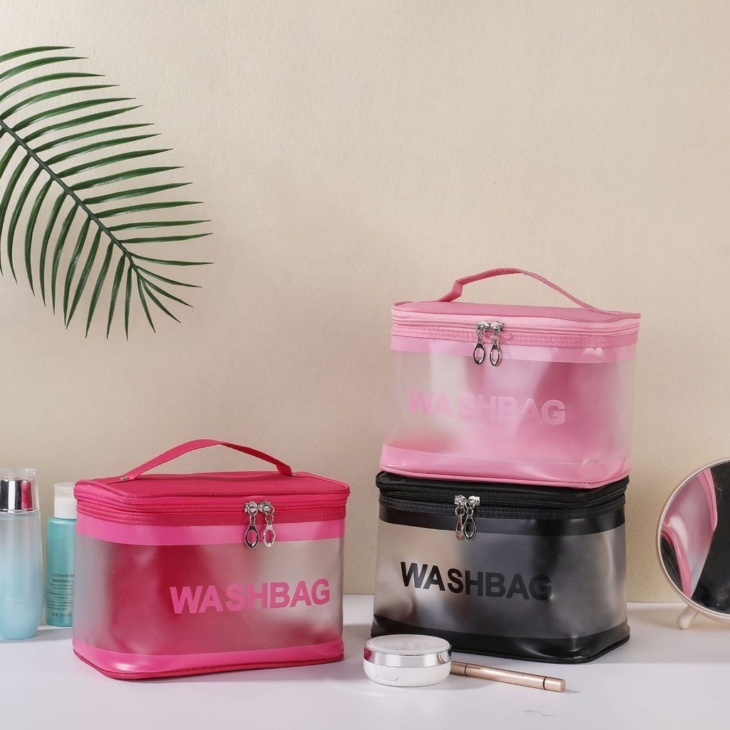 POPmaker shop Tas Kosmetik H558 - Washbag / Makeup Bag Organizer untuk Wanita, Kotak Cosmetic Portable, Praktis & Multifungsi untuk Travel dan Sehari-hari COD - Gambar 4