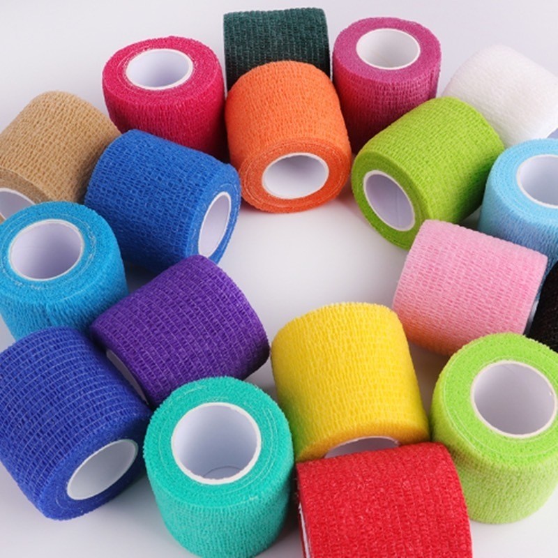 COD finger tape 5cm x 4.5m fingertape wristape/finger wrist tape/wrisband/kohesive kohesif tape taping pergelangan tangan Perban Elastis - Gambar 3